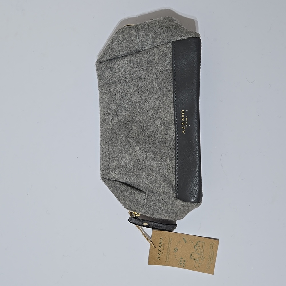 Azzaro Recycled Felt Gray Clutch Bag